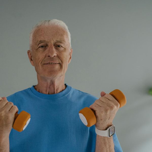 Group of men after a workout, looking positive and energetic.